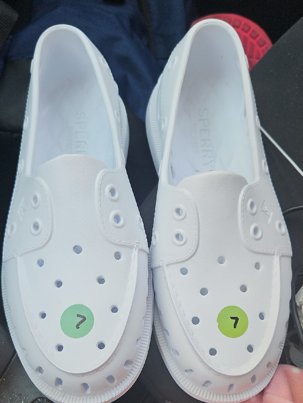 Sperry Womens White Slip-On Canvas Shoes Nwt